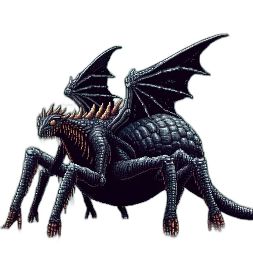 dragon, creature, animal, staff transparent PNG cut-out