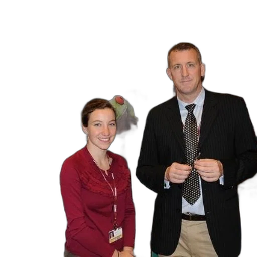 staff, two, people, stand transparent PNG cut-out