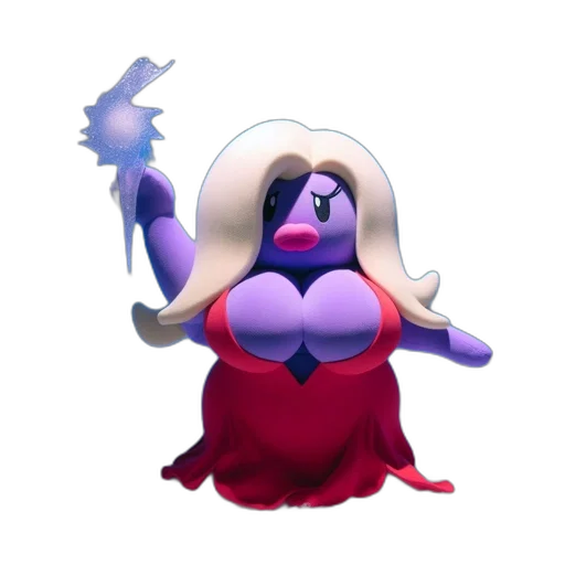 dress, creature, staff, weapon transparent PNG cut-out