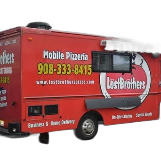 red, food, truck, lost transparent PNG cut-out