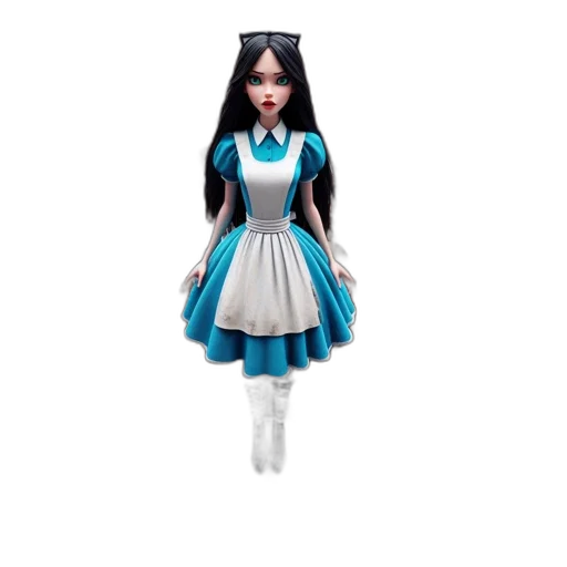 dress, robot, 3d render, concept art transparent PNG cut-out