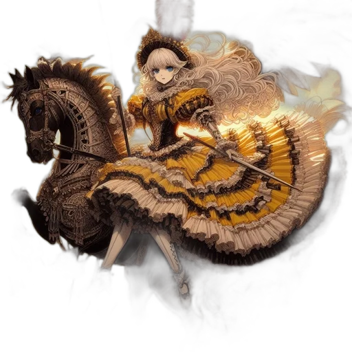 dragon, creature, staff, hair transparent PNG cut-out