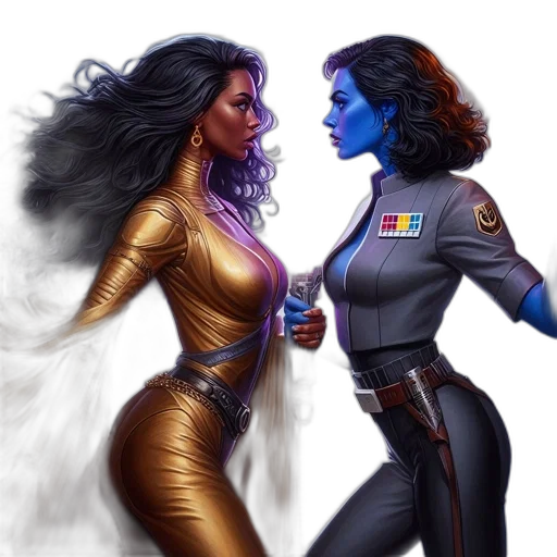 comic book art, concept art, fantasy art, cyberpunk transparent PNG cut-out