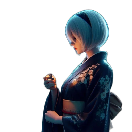 dress, jacket, staff, robot transparent PNG cut-out