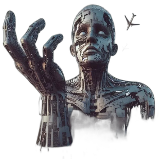 robot, mask, face, creature transparent PNG cut-out