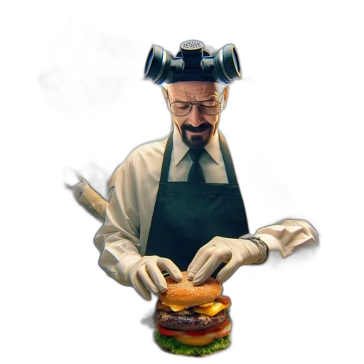 food, staff, hat, robot transparent PNG cut-out