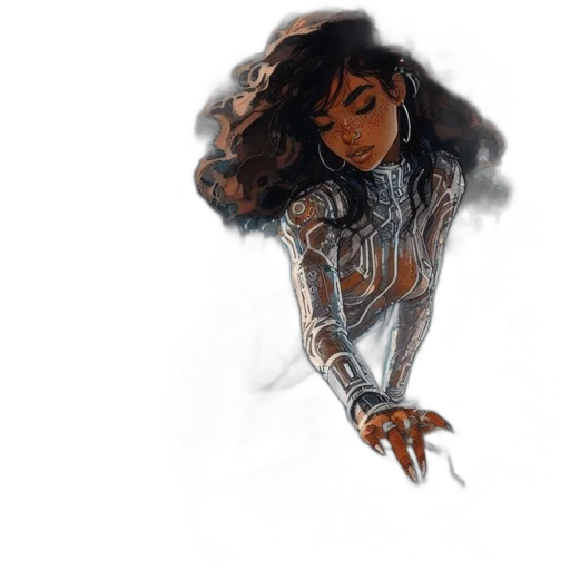 concept art, comic book art, fantasy art, watercolor transparent PNG cut-out