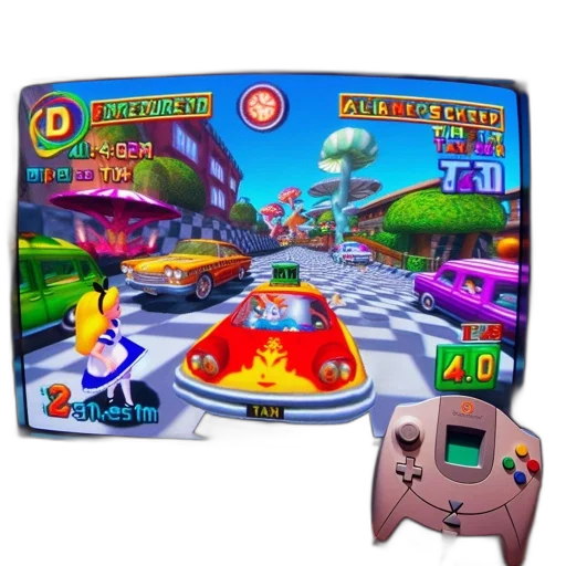 nintendo, race, scene, blonde transparent PNG cut-out