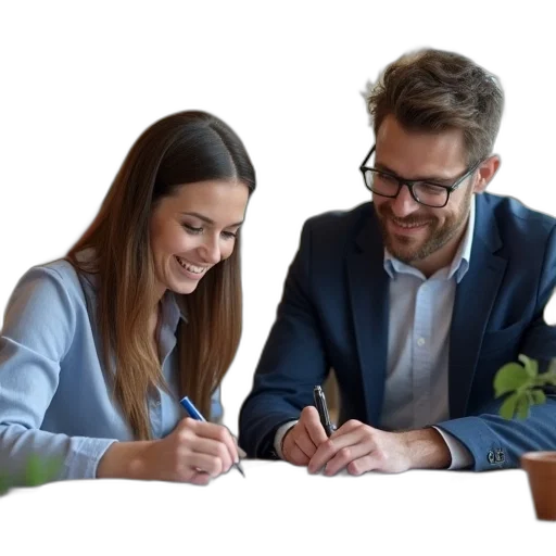furniture, staff, couple, office transparent PNG cut-out