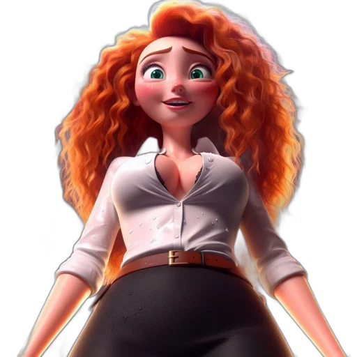 staff, dress, concept art, 3d render transparent PNG cut-out