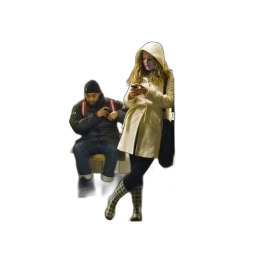 jacket, umbrella, staff, hat transparent PNG cut-out