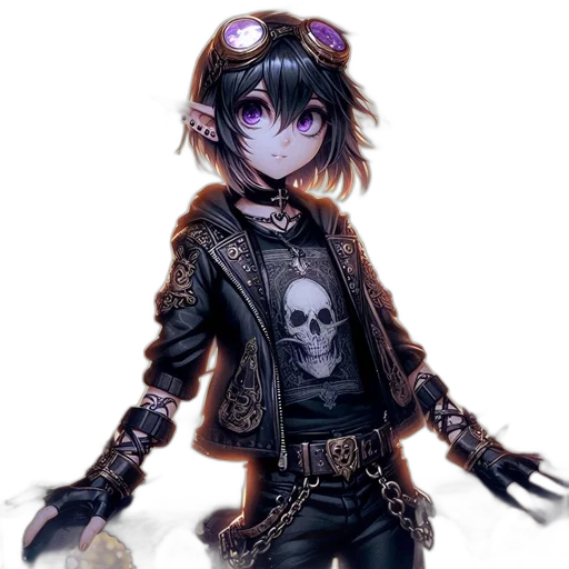 jacket, staff, weapon, mask transparent PNG cut-out