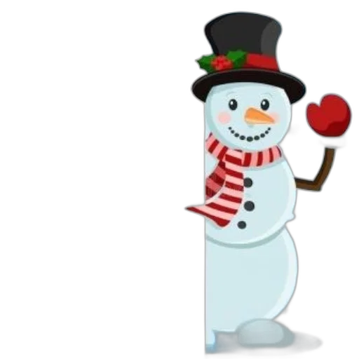 snow, cheerful, snowman, black transparent PNG cut-out
