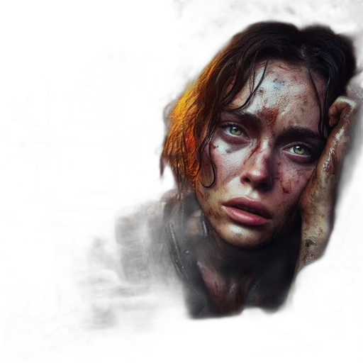 face, weapon, photorealistic, concept art transparent PNG cut-out