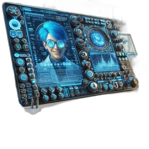 robot, cyberpunk, vaporwave, concept art transparent PNG cut-out