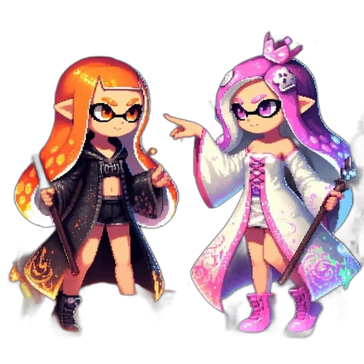 concept art, pixel art, vaporwave, anime transparent PNG cut-out