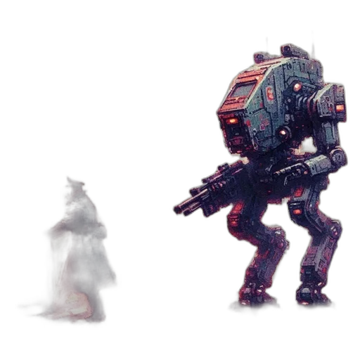 robot, weapon, creature, concept art transparent PNG cut-out