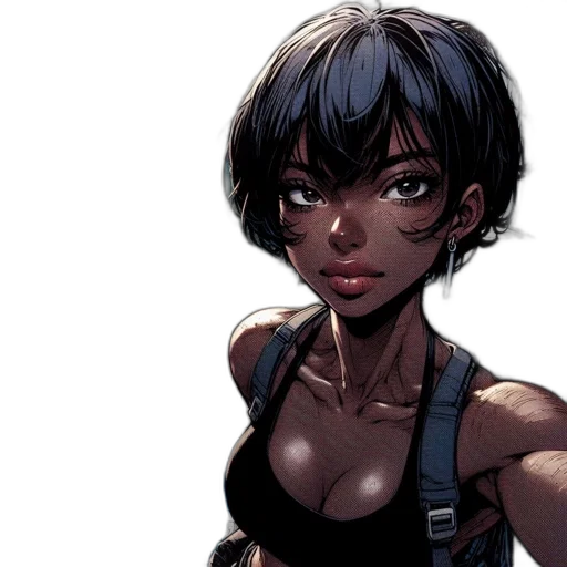 comic book art, concept art, fantasy art, cyberpunk transparent PNG cut-out