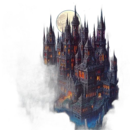 concept art, fantasy art, pixel art, watercolor transparent PNG cut-out