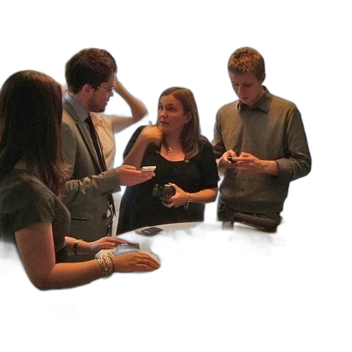 staff, group, people, standing transparent PNG cut-out