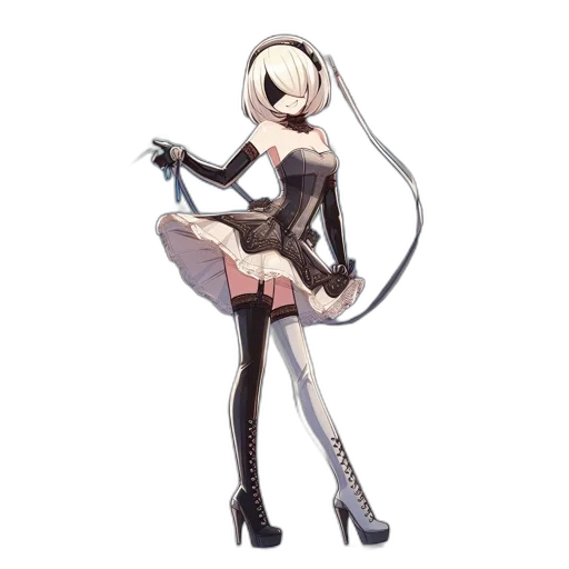 robot, staff, dress, weapon transparent PNG cut-out