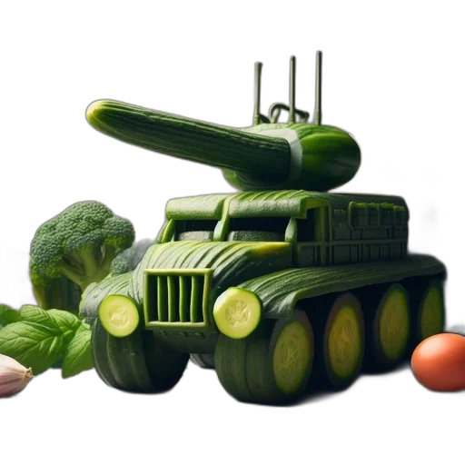 weapon, food, car, concept art transparent PNG cut-out
