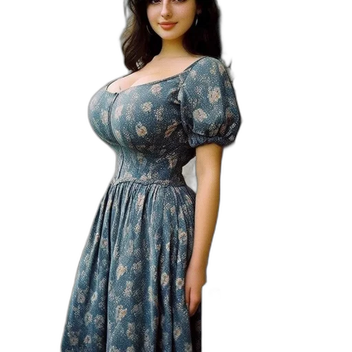 dress, face, photorealistic, oil painting transparent PNG cut-out