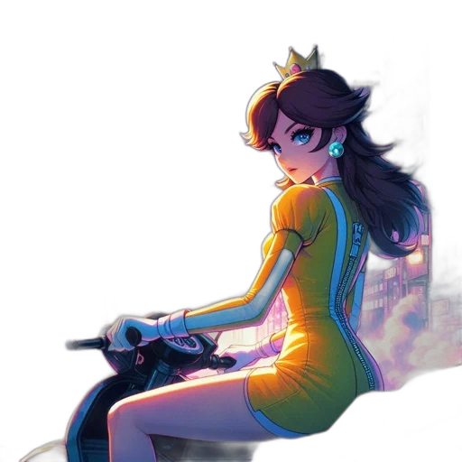 crown, dress, robot, staff transparent PNG cut-out