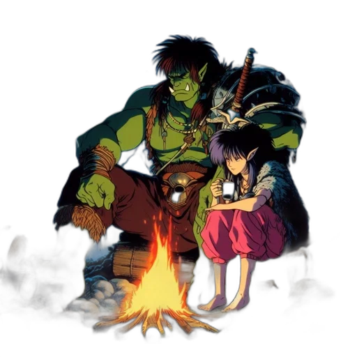 concept art, comic book art, fantasy art, pixel art transparent PNG cut-out