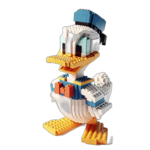 hat, animal, 3d render, pixel art transparent PNG cut-out