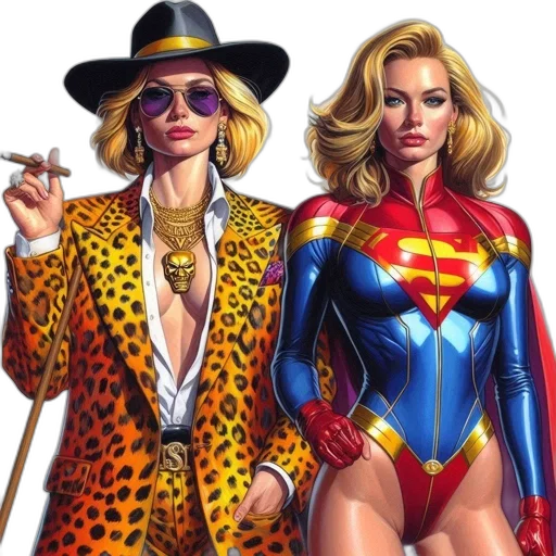 comic book art, concept art, cartoon, fantasy art transparent PNG cut-out