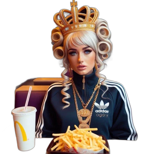 crown, food, robot, hair transparent PNG cut-out