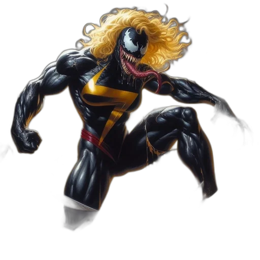 hair, creature, mask, comic book art transparent PNG cut-out