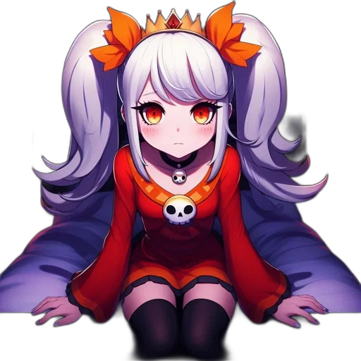crown, staff, creature, flower transparent PNG cut-out