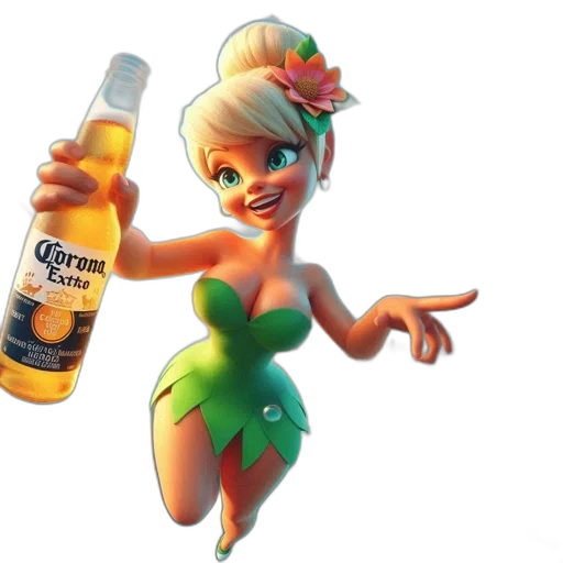 bottle, dress, 3d render, concept art transparent PNG cut-out