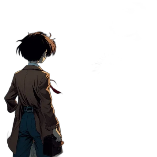 jacket, staff, weapon, concept art transparent PNG cut-out