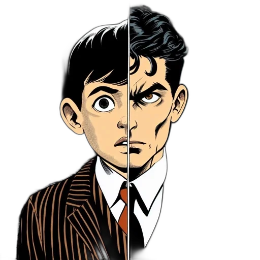 face, mask, comic book art, cartoon transparent PNG cut-out