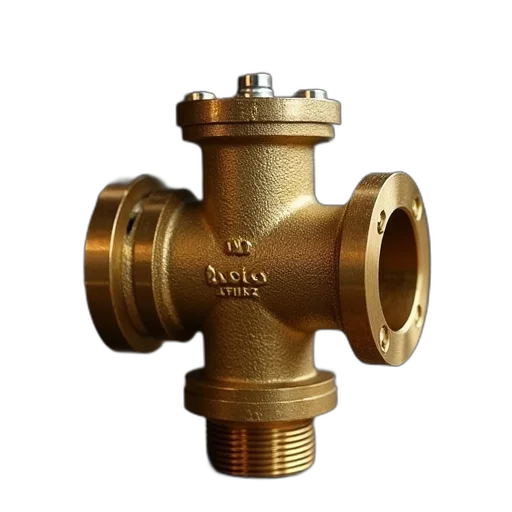 3d render, brass, male, coupling transparent PNG cut-out