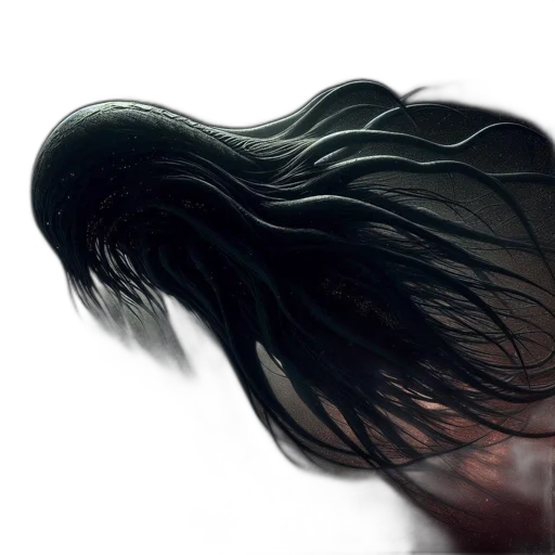 hair, mask, creature, dress transparent PNG cut-out