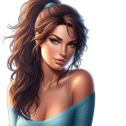 dress, jewelry, face, fantasy art transparent PNG cut-out