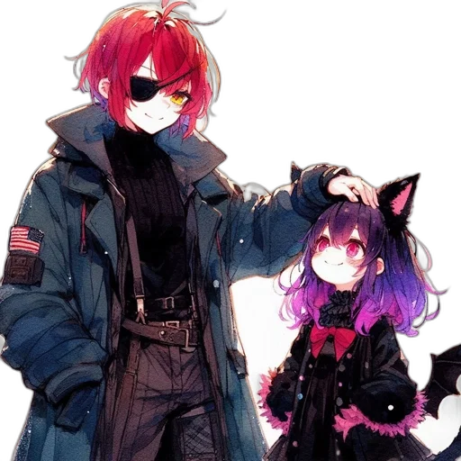 jacket, staff, mask, cyberpunk transparent PNG cut-out