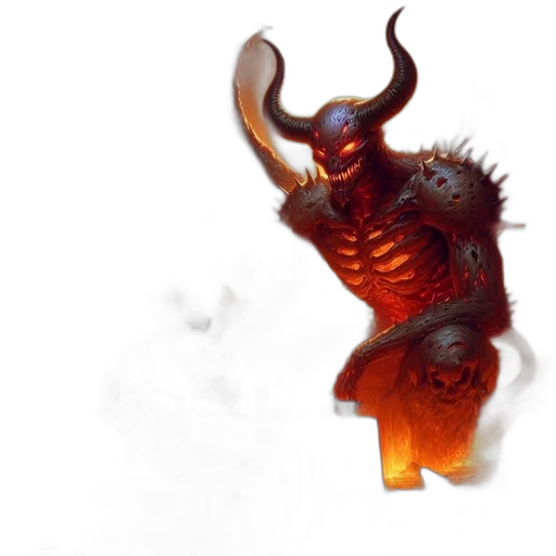 creature, dragon, mask, staff transparent PNG cut-out