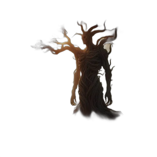 hair, creature, staff, crown transparent PNG cut-out