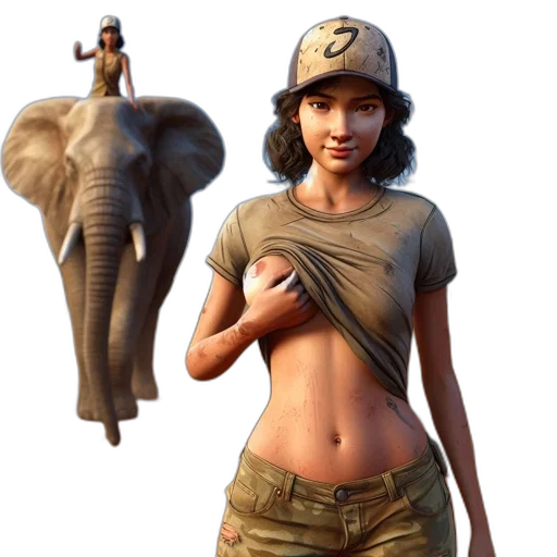animal, hat, weapon, staff transparent PNG cut-out
