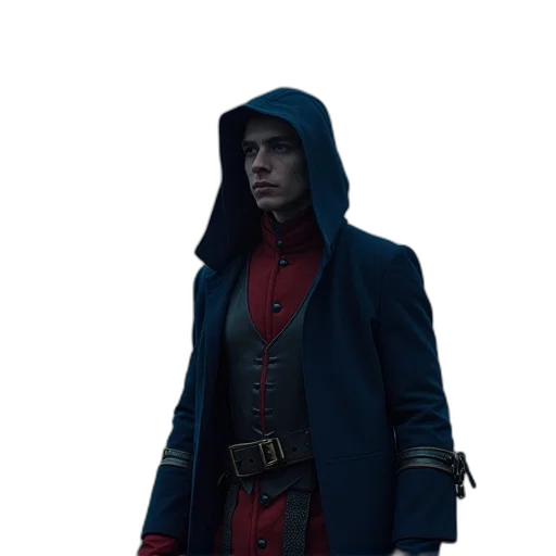 jacket, staff, sword, weapon transparent PNG cut-out