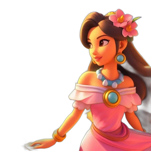 dress, jewelry, crown, 3d render transparent PNG cut-out