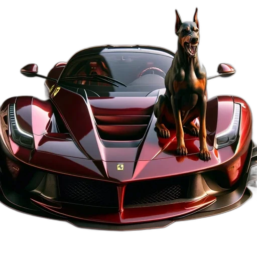 car, animal, dragon, photorealistic transparent PNG cut-out