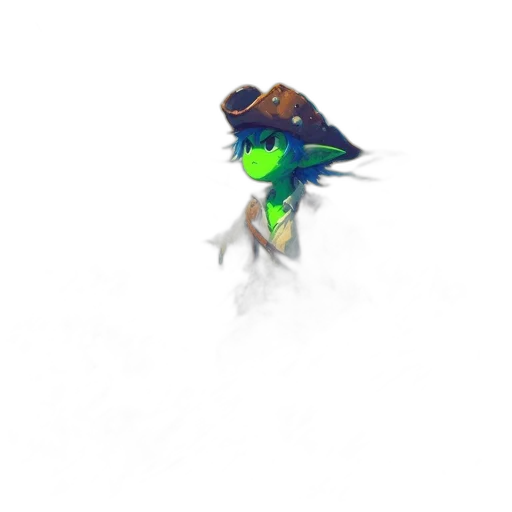 dragon, creature, hat, staff transparent PNG cut-out