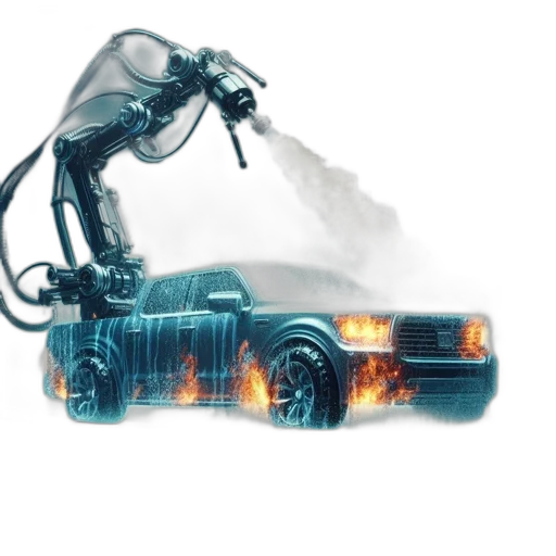 robot, car, concept art, cyberpunk transparent PNG cut-out
