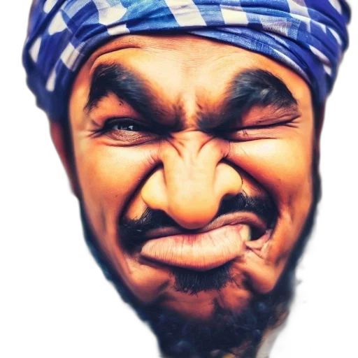 face, mask, hat, photorealistic transparent PNG cut-out